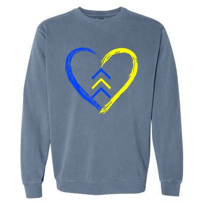 Love World Down Syndrome Awareness Day Love 3 Arrows Garment-Dyed Sweatshirt