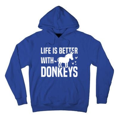 Life With Donkeys Funny Mule Farm Animal Gift Tall Hoodie