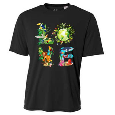 Love World Earth Day 2024 Planet Environmental Animal Cooling Performance Crew T-Shirt