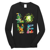 Love World Earth Day 2024 Planet Environmental Animal Long Sleeve Shirt