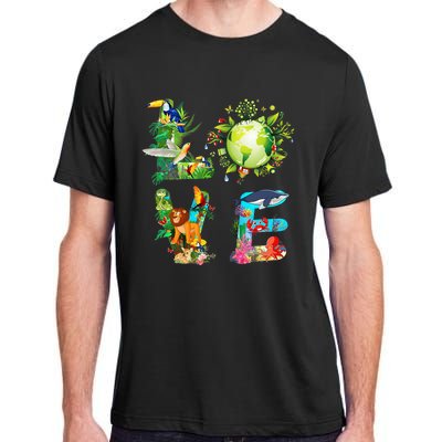 Love World Earth Day 2024 Planet Environmental Animal Adult ChromaSoft Performance T-Shirt