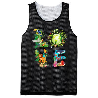 Love World Earth Day 2024 Planet Environmental Animal Mesh Reversible Basketball Jersey Tank