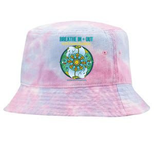 Lucky White Elephant Love Dala Loving Kindness Meditation Gift Tie-Dyed Bucket Hat