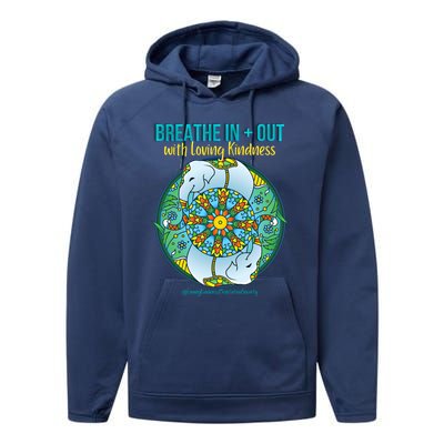 Lucky White Elephant Love Dala Loving Kindness Meditation Gift Performance Fleece Hoodie