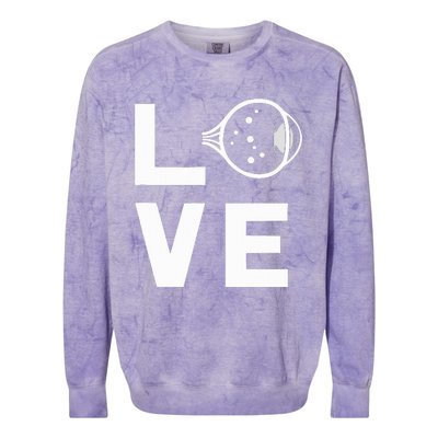 Love With Eye Cool Ophthalmology Ophthalmologist Colorblast Crewneck Sweatshirt