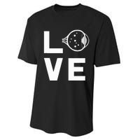 Love With Eye Cool Ophthalmology Ophthalmologist Performance Sprint T-Shirt