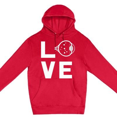 Love With Eye Cool Ophthalmology Ophthalmologist Premium Pullover Hoodie