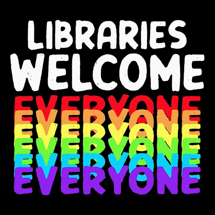 Libraries Welcome Everyone Equality Pride 7-Panel Snapback Hat