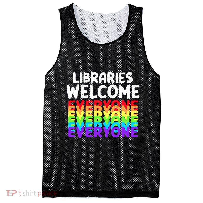 Libraries Welcome Everyone Equality Pride Mesh Reversible Basketball Jersey Tank