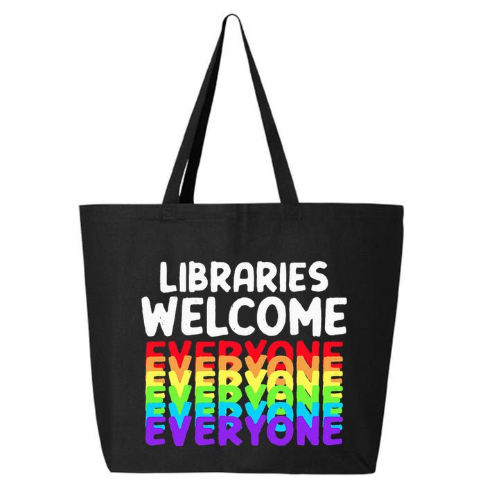Libraries Welcome Everyone Equality Pride 25L Jumbo Tote