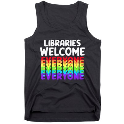 Libraries Welcome Everyone Equality Pride Tank Top