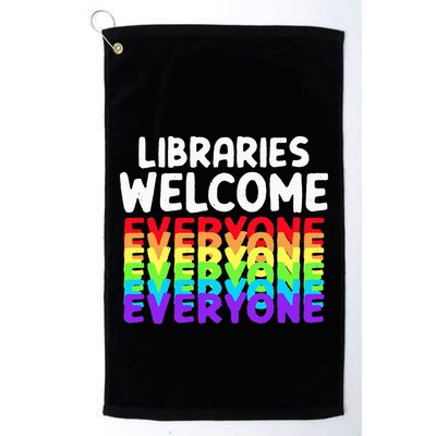Libraries Welcome Everyone Equality Pride Golf Towel