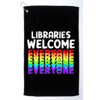 Libraries Welcome Everyone Equality Pride Golf Towel