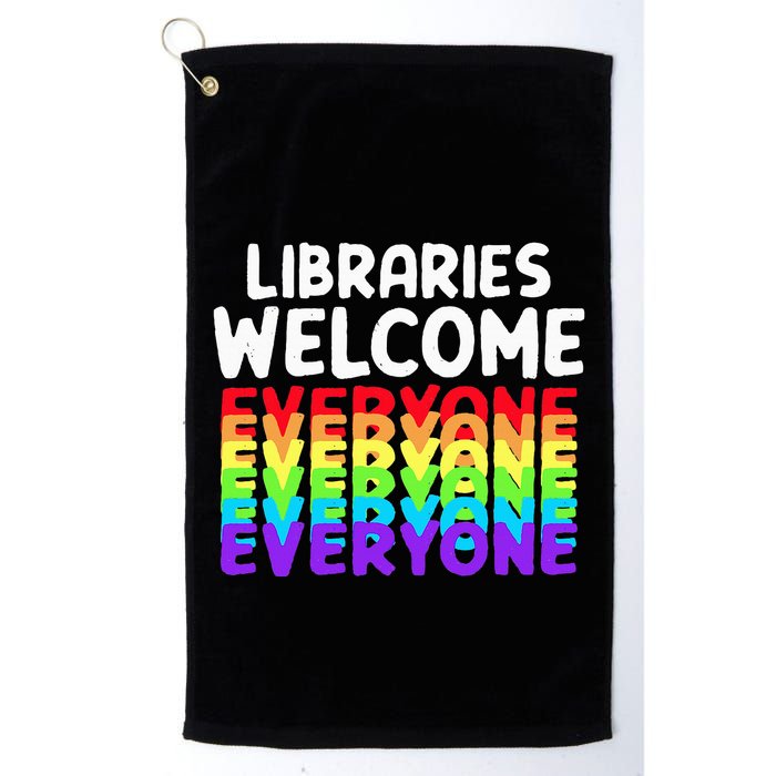 Libraries Welcome Everyone Equality Pride Golf Towel