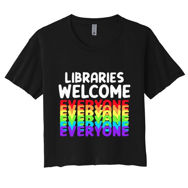 Libraries Welcome Everyone Equality Pride Crop Top