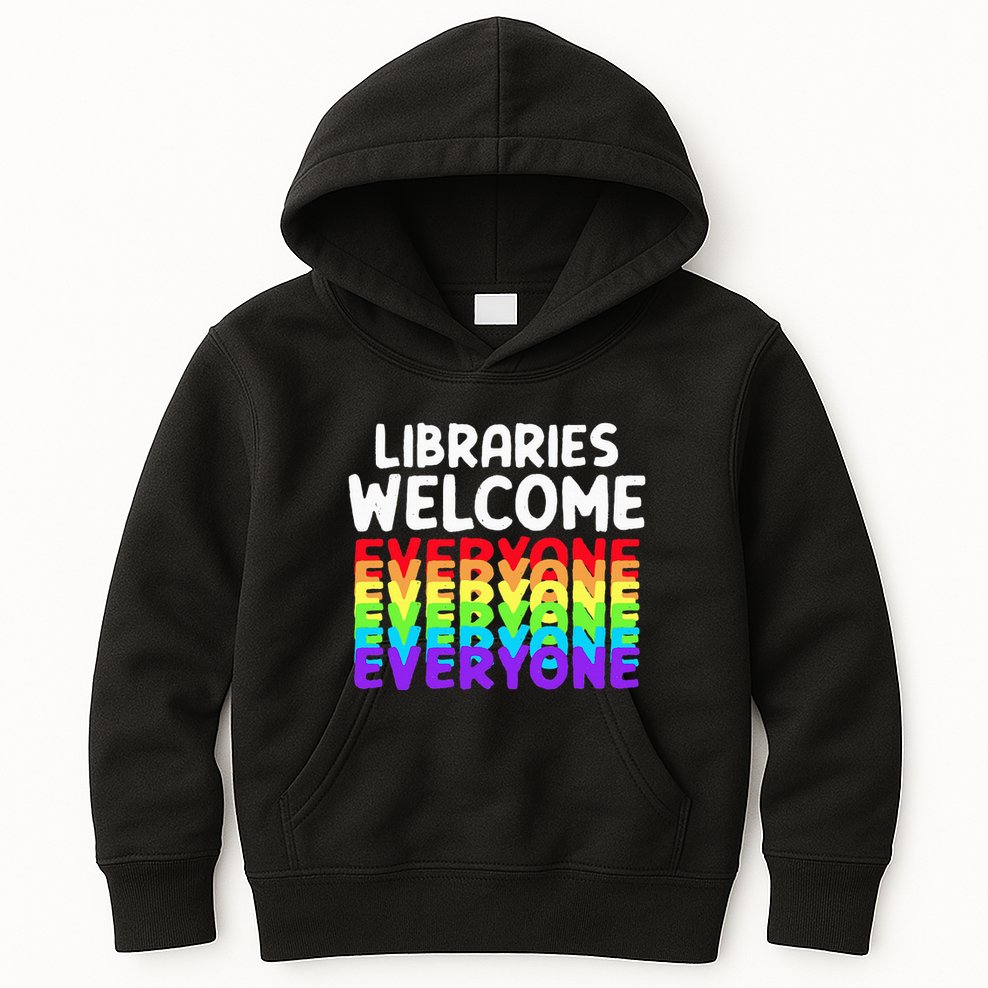 Libraries Welcome Everyone Equality Pride Kids Hoodie