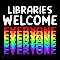 Libraries Welcome Everyone Equality Pride Short Acrylic Beanie