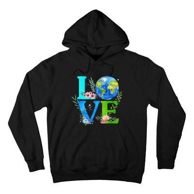 Love World Earth Day 2024 Environmental Hoodie