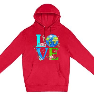 Love World Earth Day 2024 Environmental Premium Pullover Hoodie