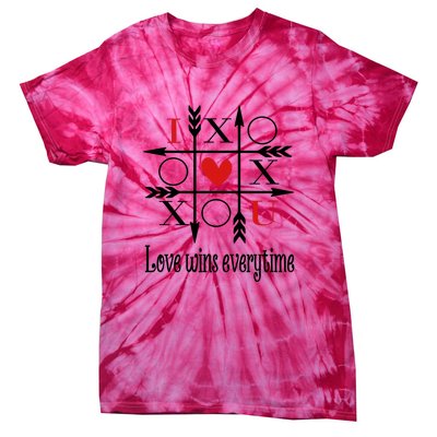 Love Wins Everytime Valentine's Day Gift Tie-Dye T-Shirt