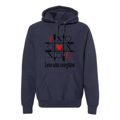 Love Wins Everytime Valentine's Day Gift Premium Hoodie