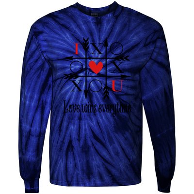 Love Wins Everytime Valentine's Day Gift Tie-Dye Long Sleeve Shirt