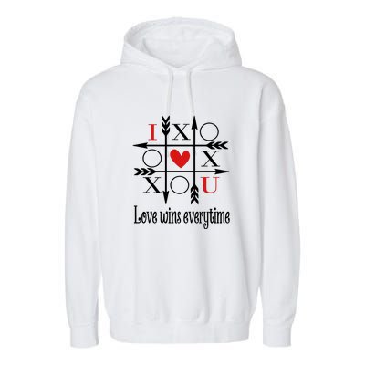 Love Wins Everytime Valentine's Day Gift Garment-Dyed Fleece Hoodie