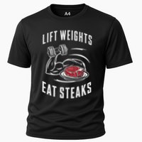 Lift Weights Eat Steaks Cooling Performance Crew T-Shirt