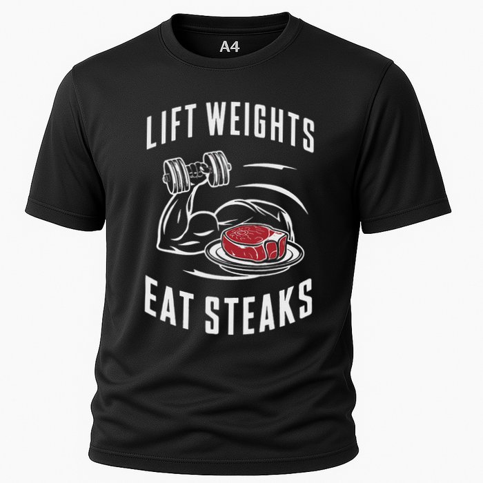 Lift Weights Eat Steaks Cooling Performance Crew T-Shirt