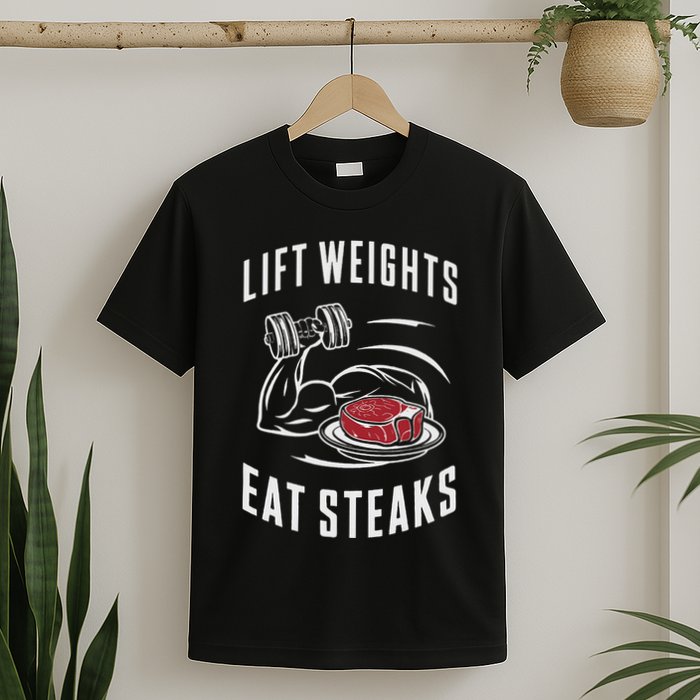 Lift Weights Eat Steaks T-Shirt