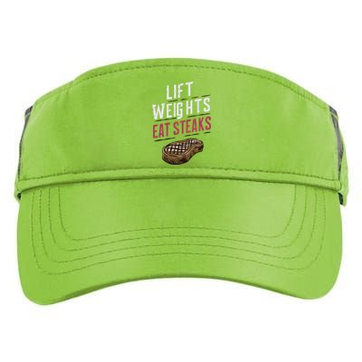 Lift Weights Eat Steaks Adult Drive Performance Visor