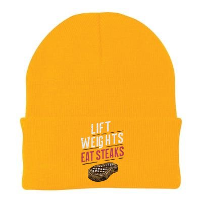 Lift Weights Eat Steaks Knit Cap Winter Beanie