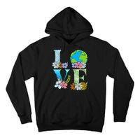 Love World Earth Day 2024 Planet Tall Hoodie