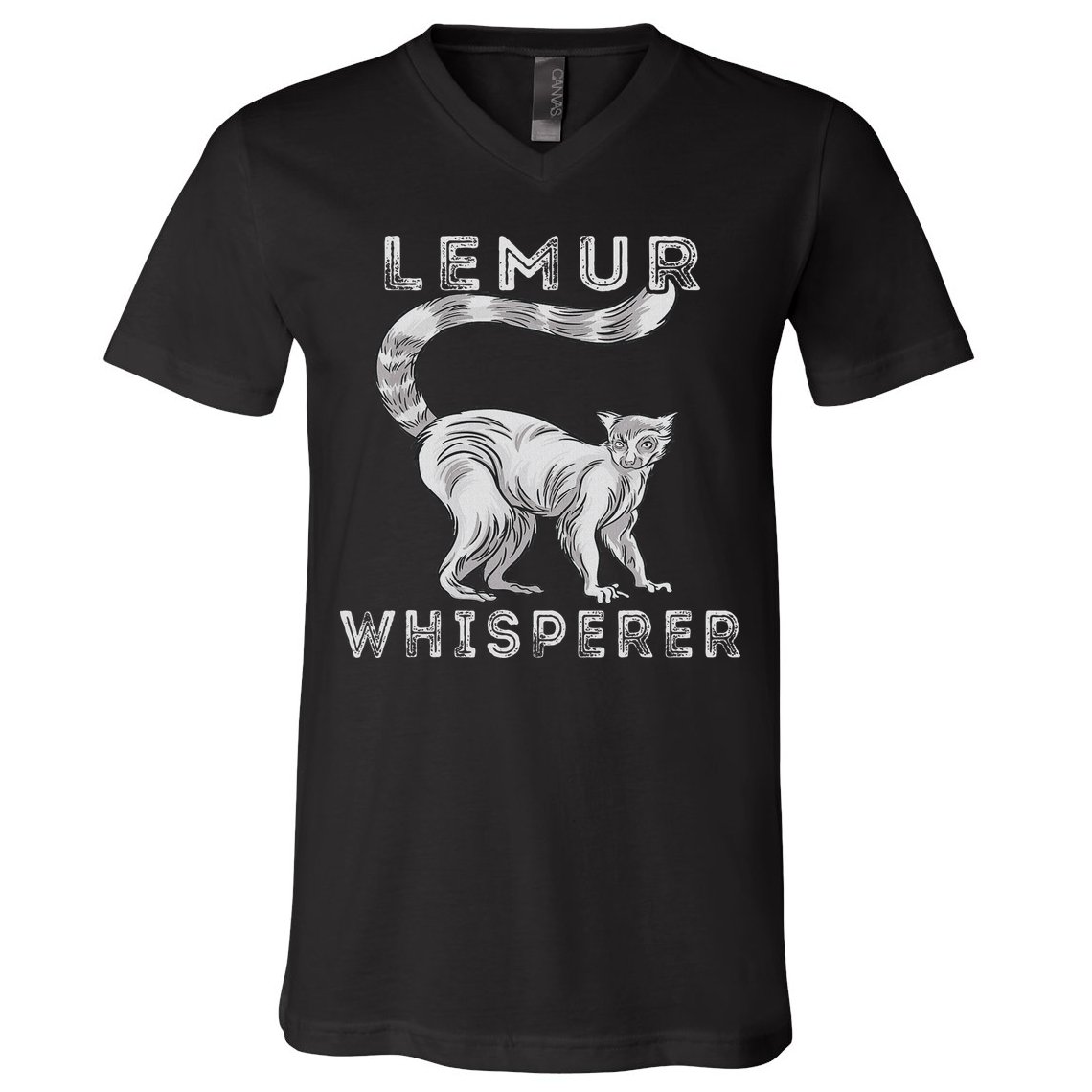 Lemur Whisperer Funny Lemur Lover Lemur Monkey V-Neck T-Shirt