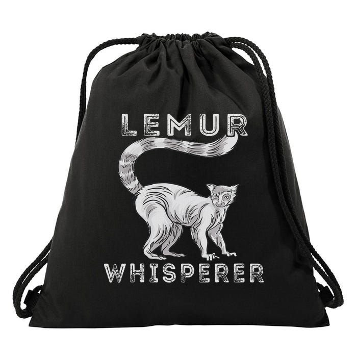 Lemur Whisperer Funny Lemur Lover Lemur Monkey Drawstring Bag