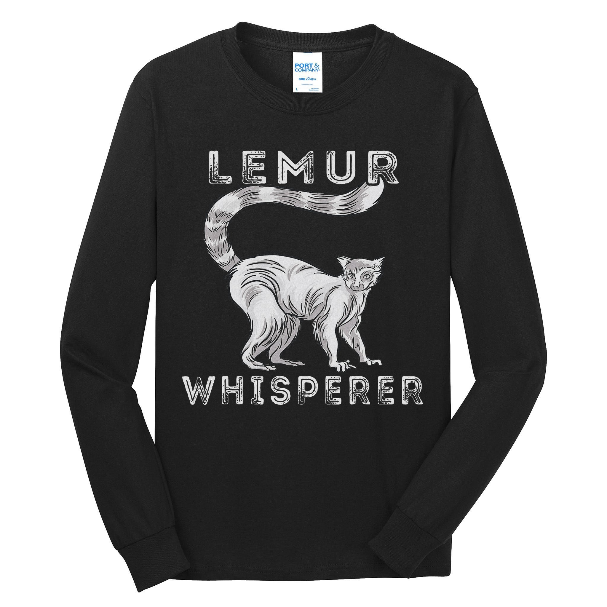 Lemur Whisperer Funny Lemur Lover Lemur Monkey Tall Long Sleeve T-Shirt