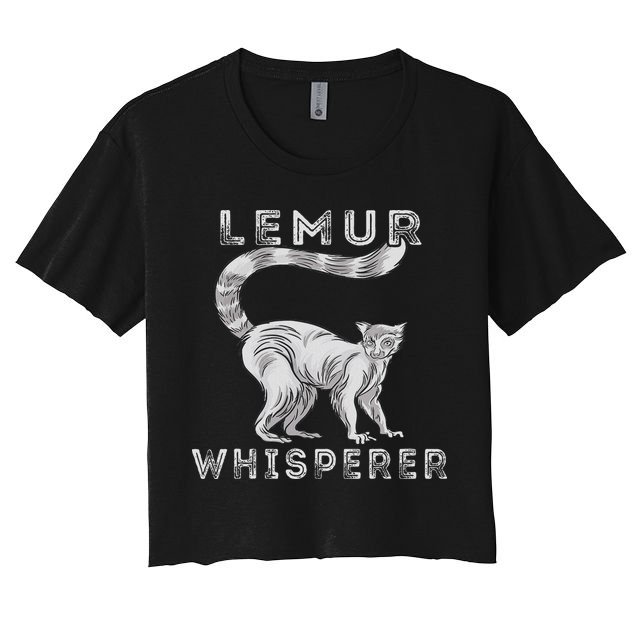Lemur Whisperer Funny Lemur Lover Lemur Monkey Women's Crop Top Tee