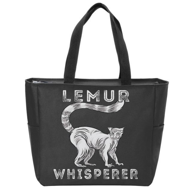 Lemur Whisperer Funny Lemur Lover Lemur Monkey Zip Tote Bag