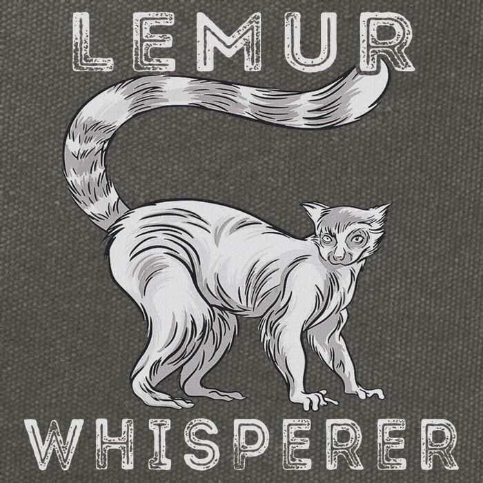 Lemur Whisperer Funny Lemur Lover Lemur Monkey Cotton Canvas Backpack