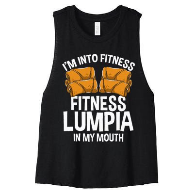 Lumpia Wrappers Filipina Food Philipino Snacks Manila Lumpia Women's Racerback Cropped Tank