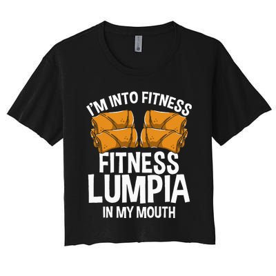 Lumpia Wrappers Filipina Food Philipino Snacks Manila Lumpia Women's Crop Top Tee