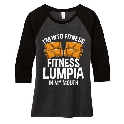 Lumpia Wrappers Filipina Food Philipino Snacks Manila Lumpia Women's Tri-Blend 3/4-Sleeve Raglan Shirt