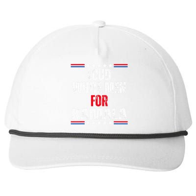 Loud White For Kamala Harris Kamala For President 2024 Snapback Five-Panel Rope Hat