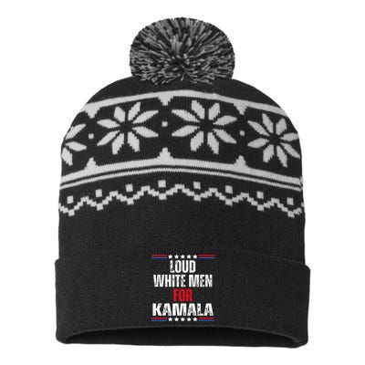 Loud White For Kamala Harris Kamala For President 2024 USA-Made Snowflake Beanie