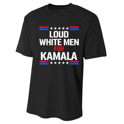 Loud White For Kamala Harris Kamala For President 2024 Performance Sprint T-Shirt