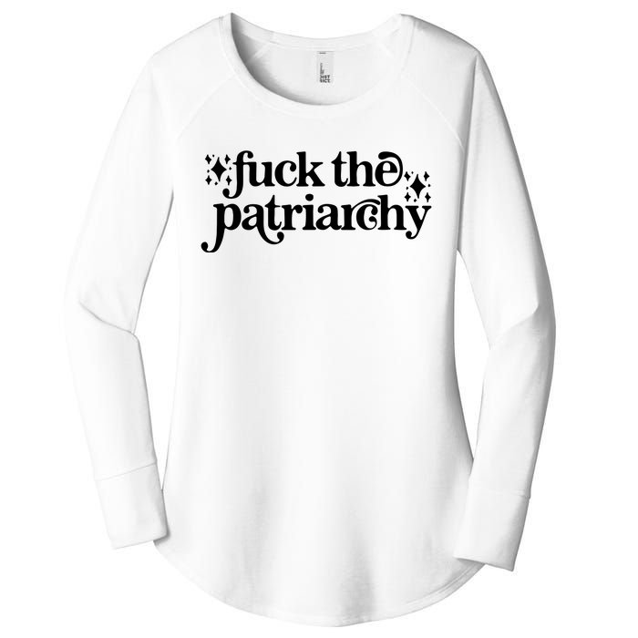 Libby Wishes Fuck The Patriarchy Vintage Feminist Women Women's Perfect Tri Tunic Long Sleeve Shirt