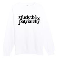 Libby Wishes Fuck The Patriarchy Vintage Feminist Women Premium Crewneck Sweatshirt