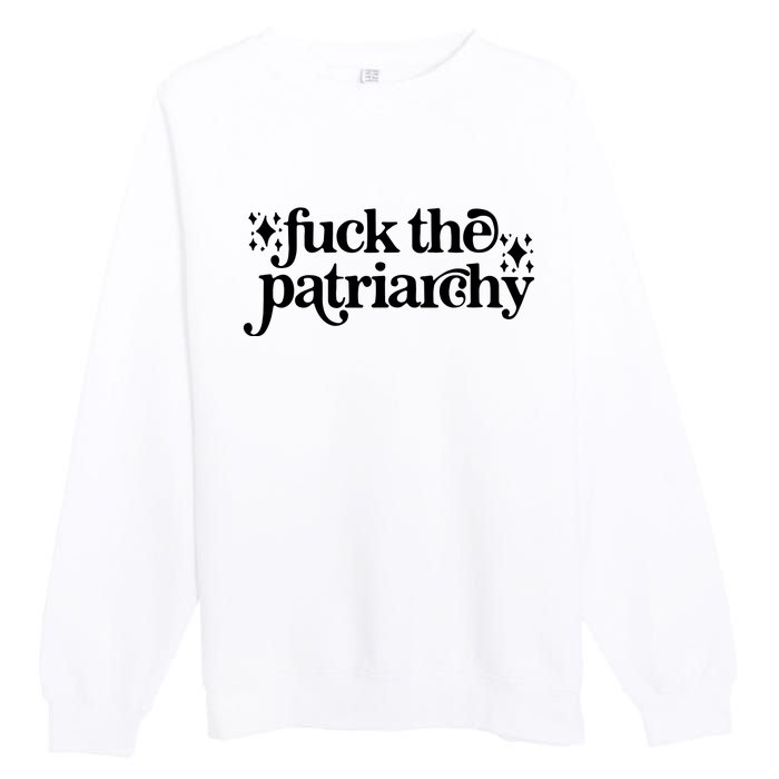 Libby Wishes Fuck The Patriarchy Vintage Feminist Women Premium Crewneck Sweatshirt