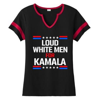 Loud White For Kamala Harris Kamala For President 2024 Ladies Halftime Notch Neck Tee