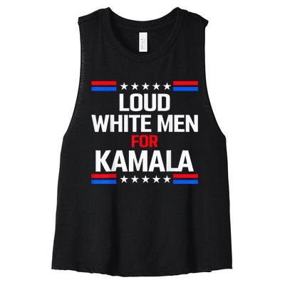 Loud White For Kamala Harris Kamala For President 2024 Women's Racerback Cropped Tank